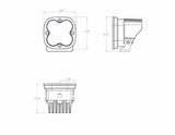 Baja Designs 557801 Squadron Sport Spot White LED Pods - BumperStock