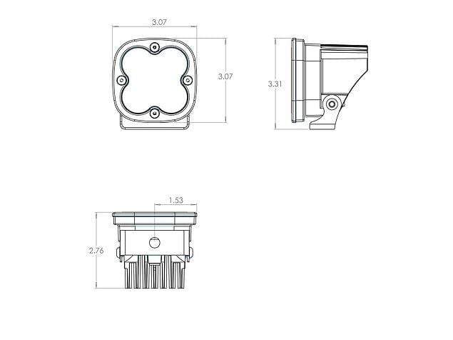 Baja Designs 557803 Squadron Sport Driving/Combo White LED Pods - BumperStock