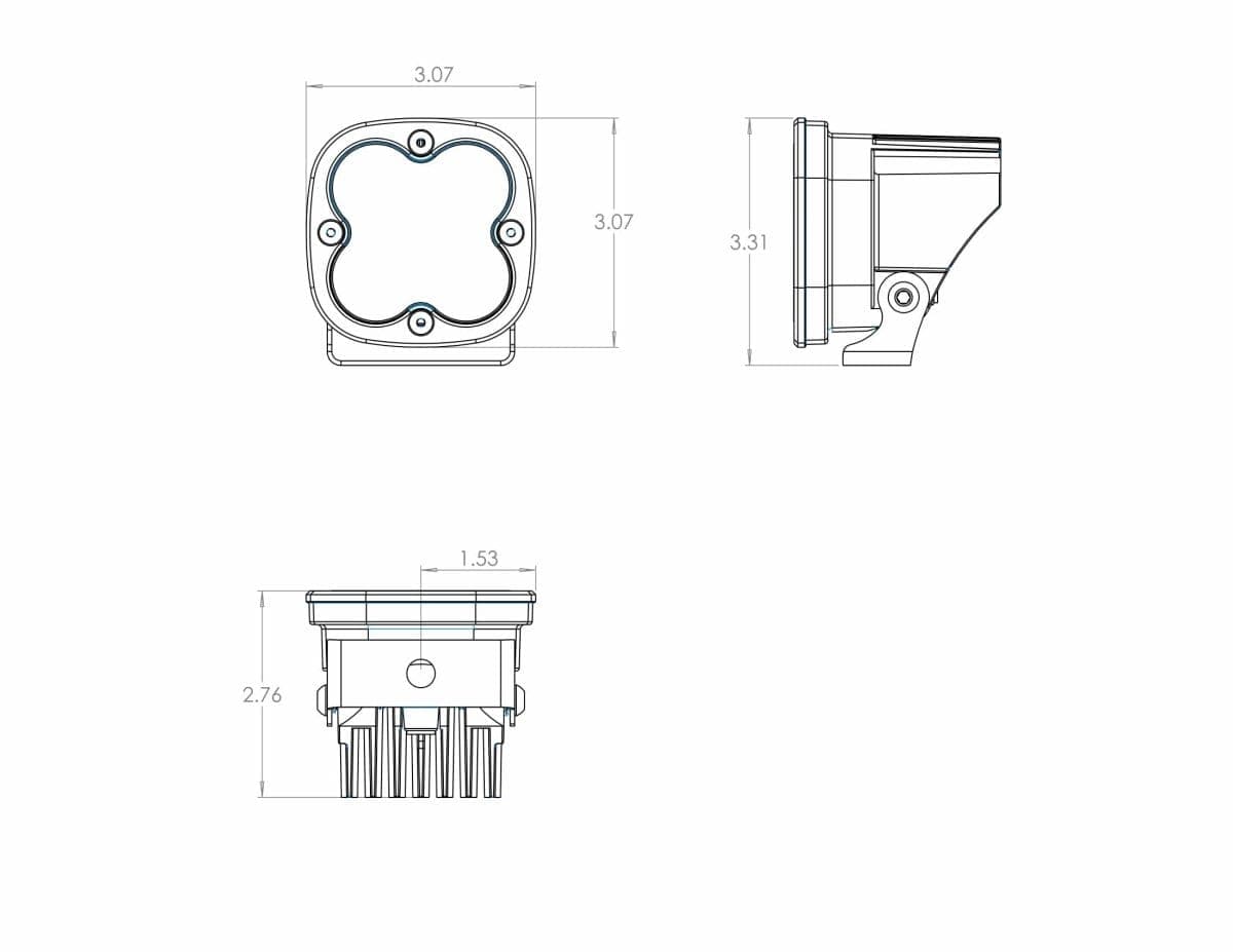 Baja Designs 557805 Squadron Sport Wide Cornering White LED Pods - BumperStock