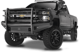 Fab Fours CH08-Q2060-1 2007.5-2010 Chevy Silverado 2500/3500 HD Black Steel Elite Front Bumper Full Guard-BumperStock