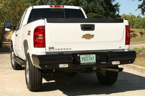 Fab Fours CH08-T1450-1 GMC Sierra 2500/3500 HD 2007.5-2010 Black Steel Rear  Bumper