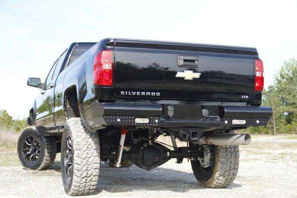 Fab Fours CH14-T3050-1 Chevy Silverado 2500/3500 HD 2015-2019 Black Steel  Rear Bumper