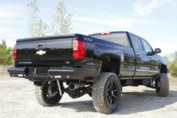 Fab Fours CH14-T3050-1 Chevy Silverado 2500/3500 HD 2015-2019 Black Steel  Rear Bumper