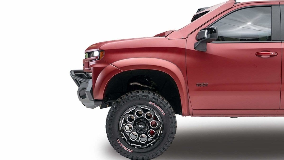 Fab Fours CS19-X4052-1 Chevy Silverado 1500 2019-2021 Matrix Front Bumper Winch Ready Pre-Runner Guard-BumperStock