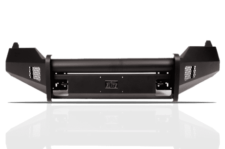 Fab Fours DR13-R2961-1 Dodge Ram 1500 2013-2018 Black Steel Elite Front Bumper No Guard-BumperStock