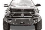 Fab Fours DR16-C4052-1 Dodge Ram 2500/3500/4500/5500 2016-2018 Premium Winch Ready Front Bumper Pre-Runner Guard Sensor-BumperStock