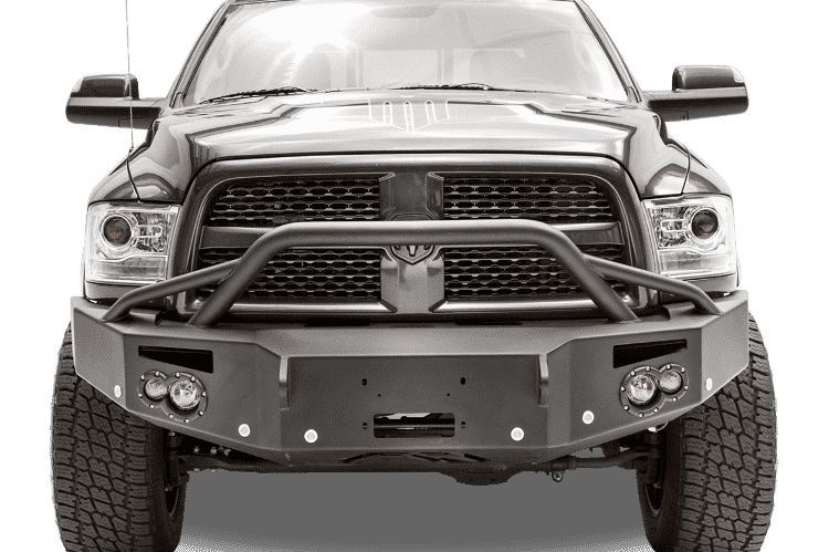 Fab Fours DR16-C4052-1 Dodge Ram 2500/3500/4500/5500 2016-2018 Premium Winch Ready Front Bumper Pre-Runner Guard Sensor-BumperStock