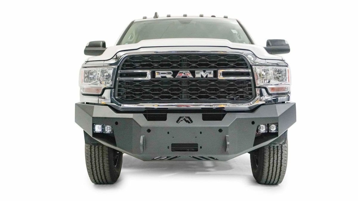 Fab Fours DR19-A4451-1 Dodge Ram 2500/3500 HD 2019-2021 New Premium Front Bumper Winch Ready No Guard-BumperStock