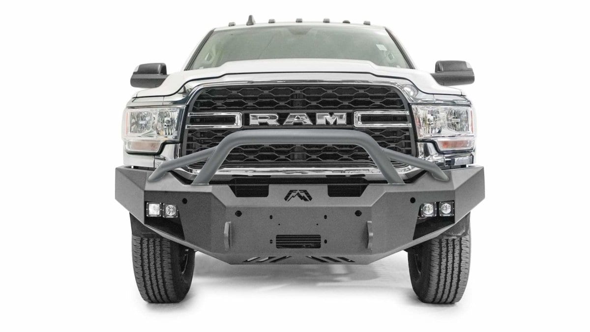 Fab Fours DR19-A4452-1 Dodge Ram 2500/3500 HD 2019-2021 New Premium Front Bumper Winch Ready Pre-Runner Guard-BumperStock