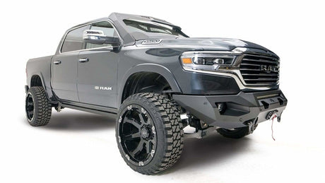 Fab Fours DR19-X4251-1 Dodge Ram 1500 2019-2021 Matrix Front Bumper Winch Ready No Guard-BumperStock