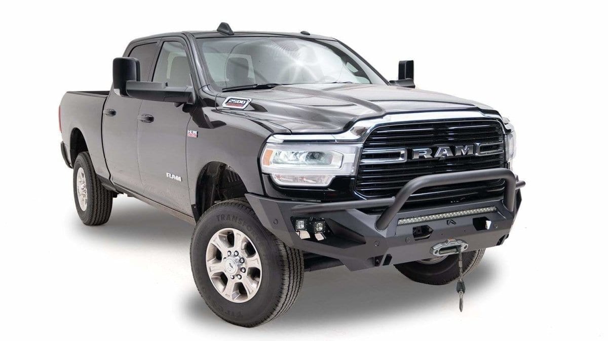 Fab Fours DR19-X4452-1 Ram 2500/3500 HD 2019-2023 Matrix Front Bumper Winch  Ready Pre-Runner Guard