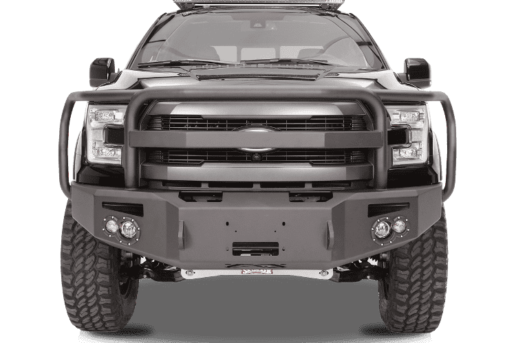 Fab Fours FF09-H1950-1 Ford F150 2009-2014 Premium Front Bumper Winch Ready Full Guard-BumperStock