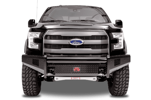 Fab Fours FF09-K1961-1 Ford F150 2009-2014 Black Steel Front Bumper No Guard-BumperStock