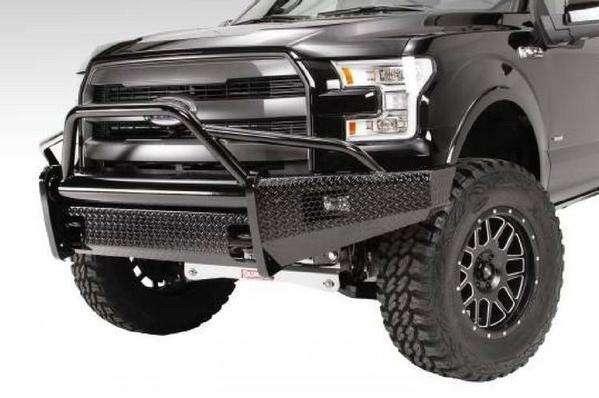 Fab Fours FF09-K1962-1 Ford F150 2009-2014 Black Steel Front Bumper Pre-Runner Guard-BumperStock
