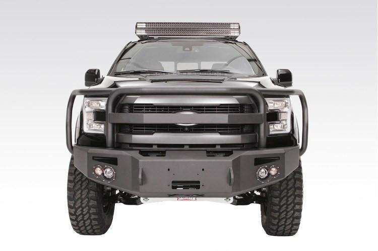 Fab Fours FF15-H3250-1 Ford F150 2015-2017 Premium Front Bumper Winch Ready Full Guard-BumperStock