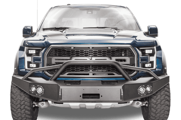 Fab Fours FF17-H4352-1 Ford Raptor 2017-2020 Premium Front Bumper Winch Ready Pre-Runner Guard-BumperStock