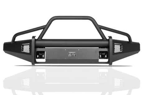 Fab Fours FF18-R4562-1 Ford F150 2018-2020 Black Steel Elite Front Bumper Pre-Runner Guard-BumperStock