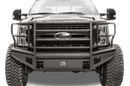 Fab Fours FS08-Q1960-1 Ford F250/F350/F450/F550 Super Duty 2008-2010 Black Steel Elite Front Bumper Full Guard-BumperStock