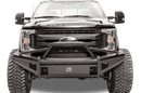 Fab Fours FS08-Q1962-1 Ford F250/F350/F450/F550 Super Duty 2008-2010 Black Steel Elite Front Bumper Pre-Runner Guard-BumperStock