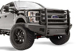 Fab Fours FS17-Q4160-1 Ford F250/F350/F450/F550 Super Duty 2017-2021 Black Steel Elite Front Bumper Full Guard-BumperStock