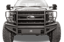 Fab Fours FS99-Q1660-1 Ford F250/F350/F450/F550 Super Duty 1999-2004 Black Steel Elite Front Bumper Full Guard-BumperStock