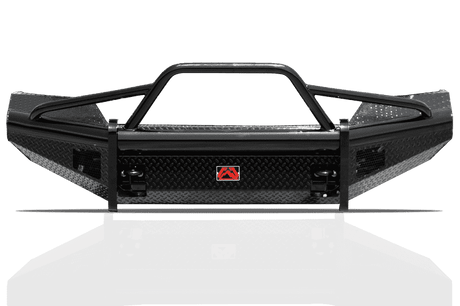 Fab Fours GM08-S2162-1 GMC Sierra 2500/3500 HD 2007.5-2010 Black Steel Front Bumper Pre-Runner Guard-BumperStock
