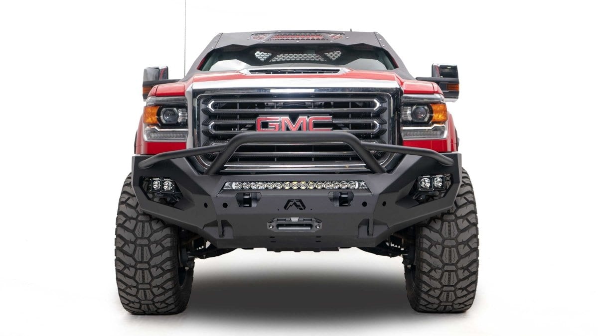 Fab Fours Gm15 X2852 1 Gmc Sierra 25003500 Hd 2015 2019 Matrix Front Bumper Winch Ready Pre 5226