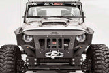 Fab Fours GR1000-1 Jeep Wrangler JK 2007-2018 Grumper Stubby Front Bumper-BumperStock