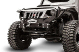 Fab Fours GR1000-1 Jeep Wrangler JK 2007-2018 Grumper Stubby Front Bumper-BumperStock