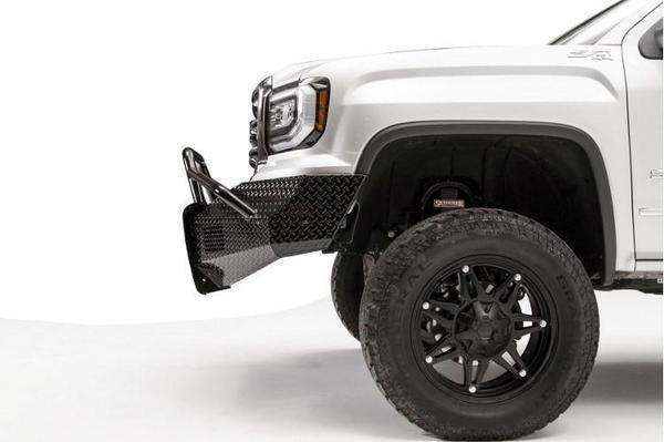 Fab Fours GS16-K3962-1 GMC Sierra 1500 2016-2018 Black Steel Front Bumper Pre-Runner Guard-BumperStock