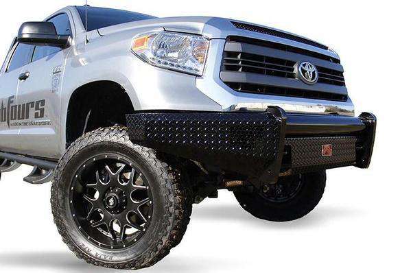 Fab Fours TT07-K1861-1 Toyota Tundra 2007-2013 Black Steel Front Bumper No Guard - BumperStock