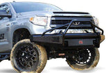 Fab Fours TT07-K1862-1 Toyota Tundra 2007-2013 Black Steel Front Bumper Pre-Runner Guard - BumperStock