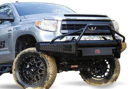Fab Fours TT07-K1862-1 Toyota Tundra 2007-2013 Black Steel Front Bumper Pre-Runner Guard - BumperStock