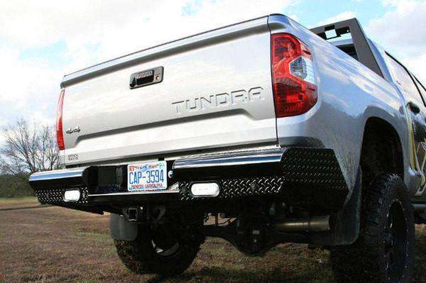 Fab Fours TT14-T2850-1 Toyota Tundra 2014-2021 Black Steel Rear Bumper-BumperStock