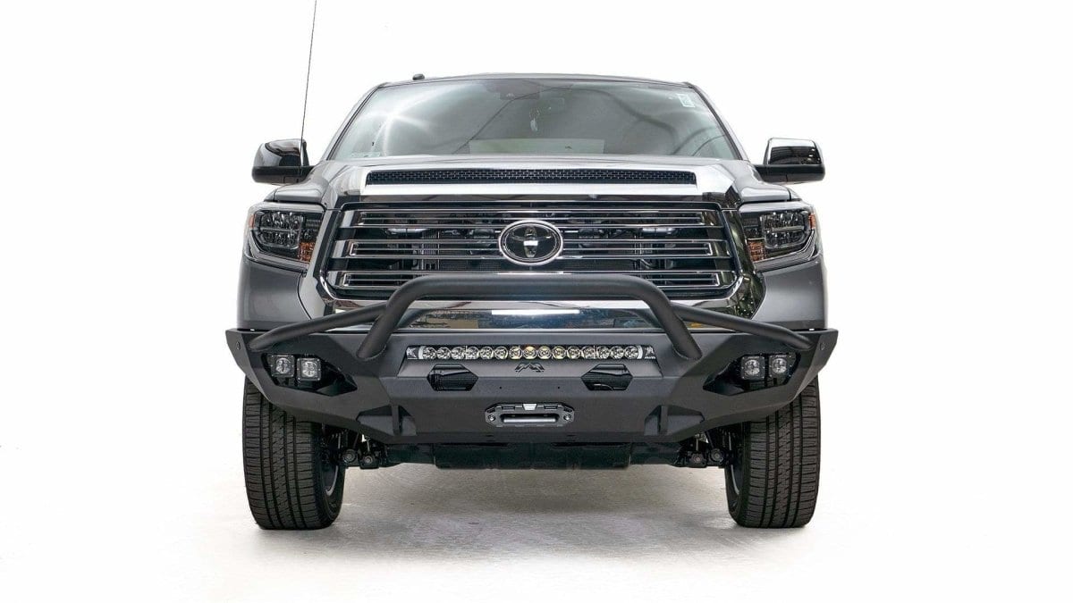 Steel Front Bumper+ Side Wing+ Bull Bar For 2014-2021 Toyota Tundra w/2 Steel Front Bumper+ Side Wing+ Bull Bar For 2014-2021 Toyota Tundra w/2