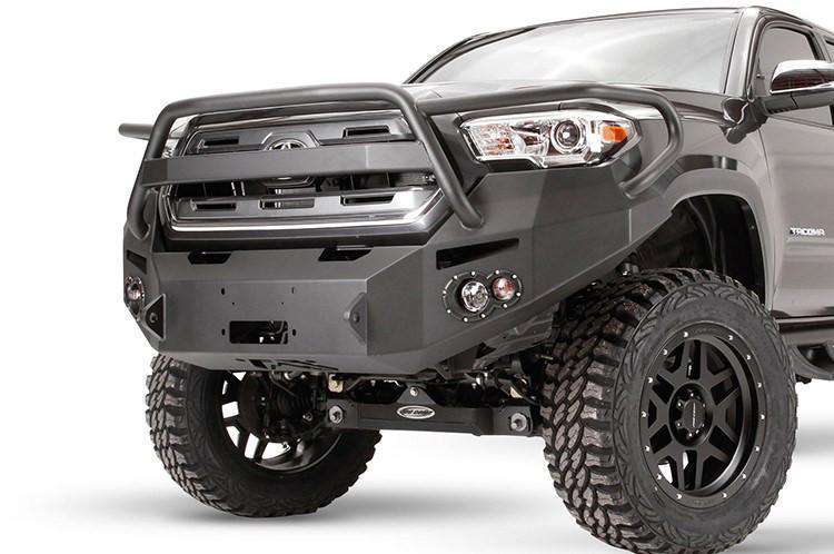 Fab Fours TT16-B3650-1 Toyota Tacoma 2016-2022 Premium Front Bumper Winch  Ready Full Guard