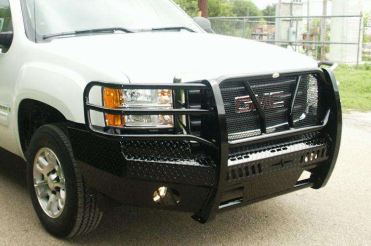 thumbnail image 2 of Black Powder Coated Steel Front Bumper For GMC Sierra & Chevy Silverado 1500/2500/3500 HD (2007-2013) 2 of 4