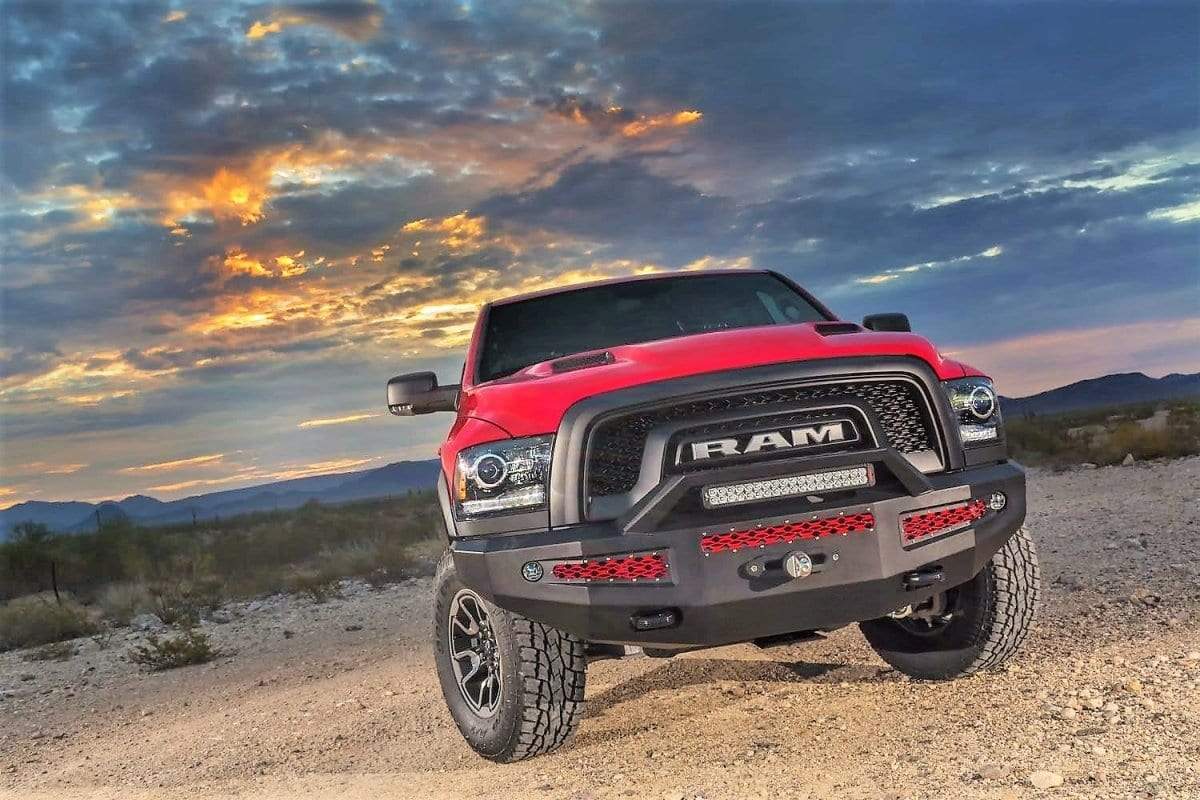 ICI AL-FBM11DGN-RT 2015-2018 Alumilite Dodge Ram Rebel Front Winch Bumper - BumperStock
