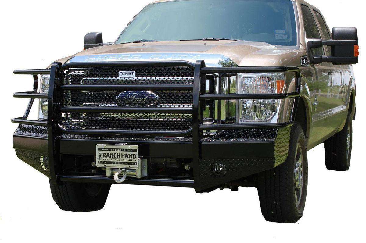 Ranch Hand FBF115BLR 2011-2016 Ford F250/F350 F450/F550 Super Duty Sport Front Bumper 15K Winch Ready-BumperStock
