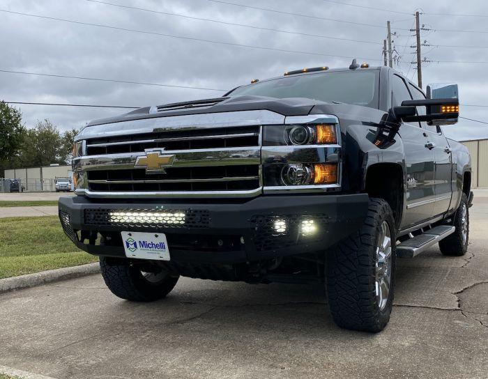Ranch Hand MFC151BMN 2015-2019 Chevy Silverado 2500/3500 HD Midnight Front Bumper without Grille Guard-BumperStock