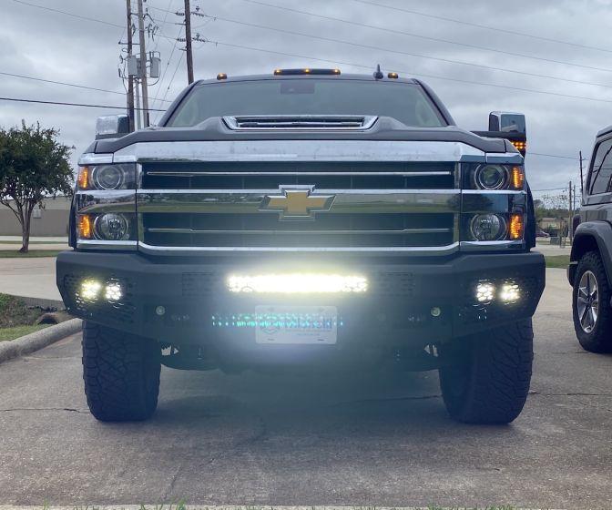 Ranch Hand MFC151BMN 2015-2019 Chevy Silverado 2500/3500 HD Midnight Front Bumper without Grille Guard-BumperStock