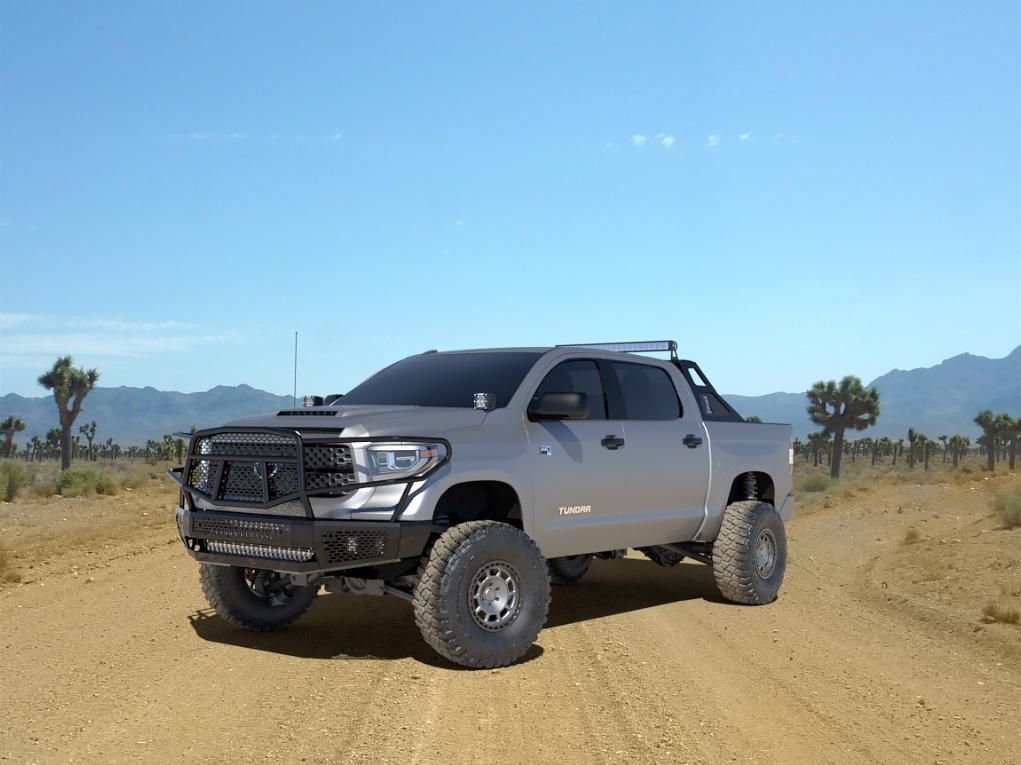 Ranch Hand MFT14HBM1 2014-2021 Toyota Tundra Midnight Front Bumper with Grille Guard-BumperStock