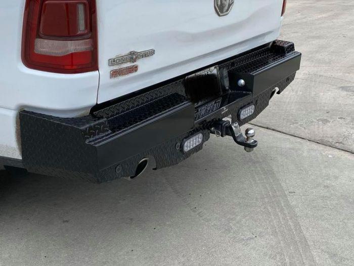 Ranch Hand SBD19HBLSLE 2019-2021 Dodge Ram 1500 Sport Rear Bumper Dual Exhaust-BumperStock