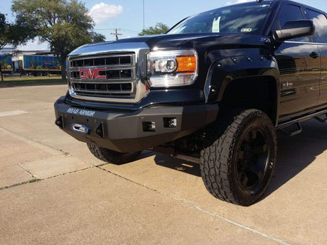 Road Armor 214R0B 2014-2015 GMC Sierra 1500 Stealth Front Winch Bumper Base Guard - BumperStock
