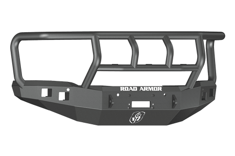 Road Armor 214R2B 2014-2015 GMC Sierra 1500 Stealth Front Winch Bumper Titan II Guard-BumperStock