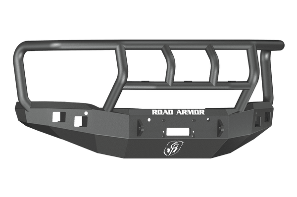 Road Armor 214R2B 2014-2015 GMC Sierra 1500 Stealth Front Winch Bumper Titan II Guard-BumperStock