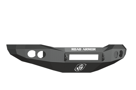 Road Armor 44070B-NW 2006-2008 Dodge Ram 1500 Non-Winch Front Bumper with Base Guard and Round Light Holes - Satin Black-BumperStock
