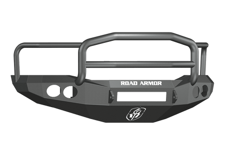 Road Armor 44075B-NW 2006-2008 Dodge Ram 1500 Non-Winch Front Bumper with Lonestar Guard and Round Light Holes - Satin Black-BumperStock