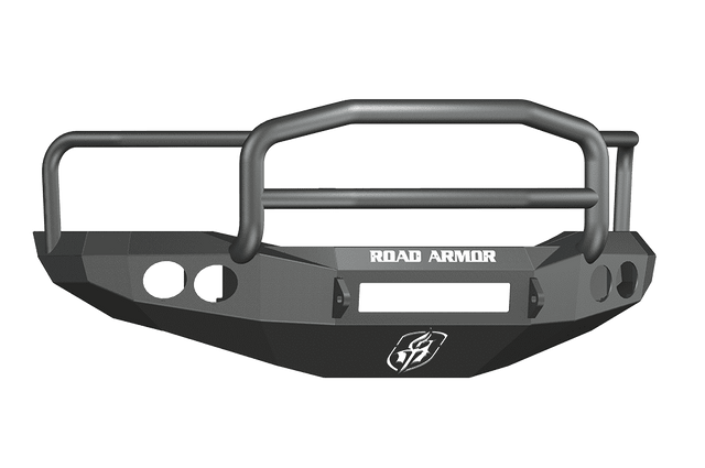 Road Armor 44075B-NW 2006-2008 Dodge Ram 1500 Non-Winch Front Bumper with Lonestar Guard and Round Light Holes - Satin Black-BumperStock