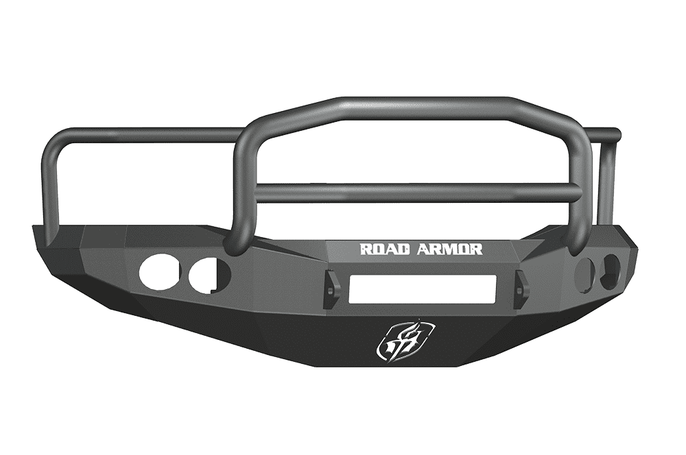 Road Armor 44075B-NW 2006-2008 Dodge Ram 1500 Non-Winch Front Bumper with Lonestar Guard and Round Light Holes - Satin Black-BumperStock